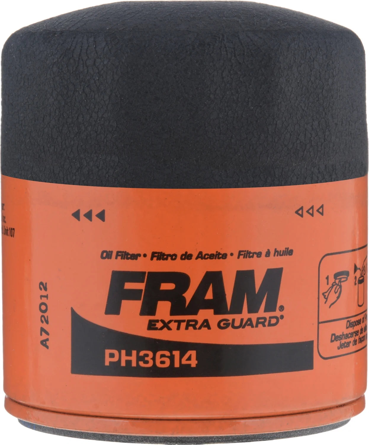 FRAM Extra Guard Oil Filter, PH3614, 10K Miles, Replacement Oil Filter Fits Select Vehicles