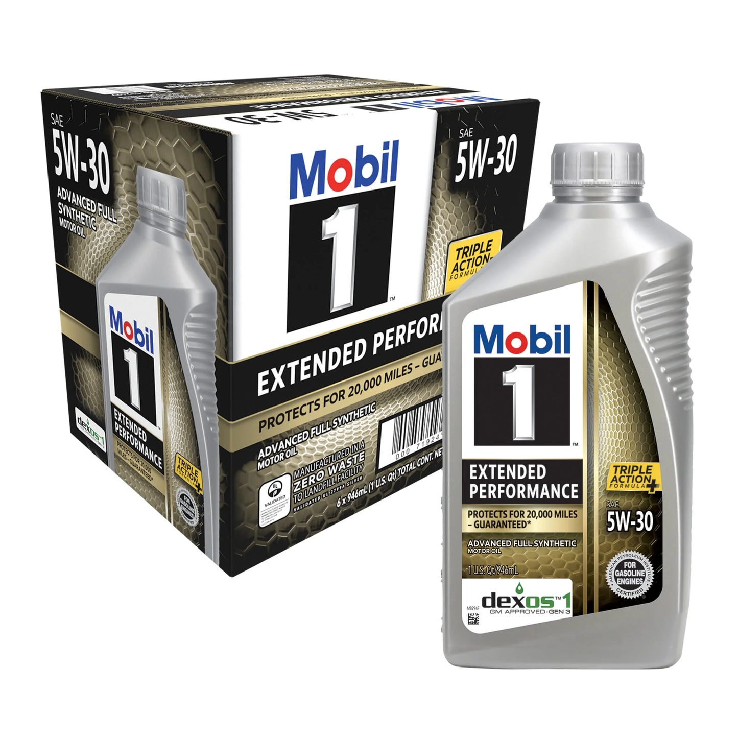 Mobil 1 Extended Performance Full Synthetic Motor Oil 5W-30, 1 Quart