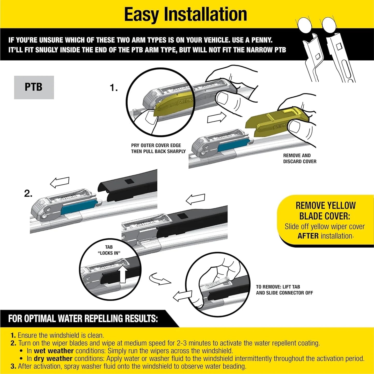 Rain-X Latitude Water Repellency 26" 2-In-1 Windshield Wiper Blade
