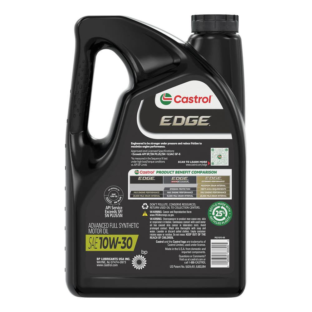 EDGE 10W-30 Advanced Full Synthetic Motor Oil, 5 Qt.