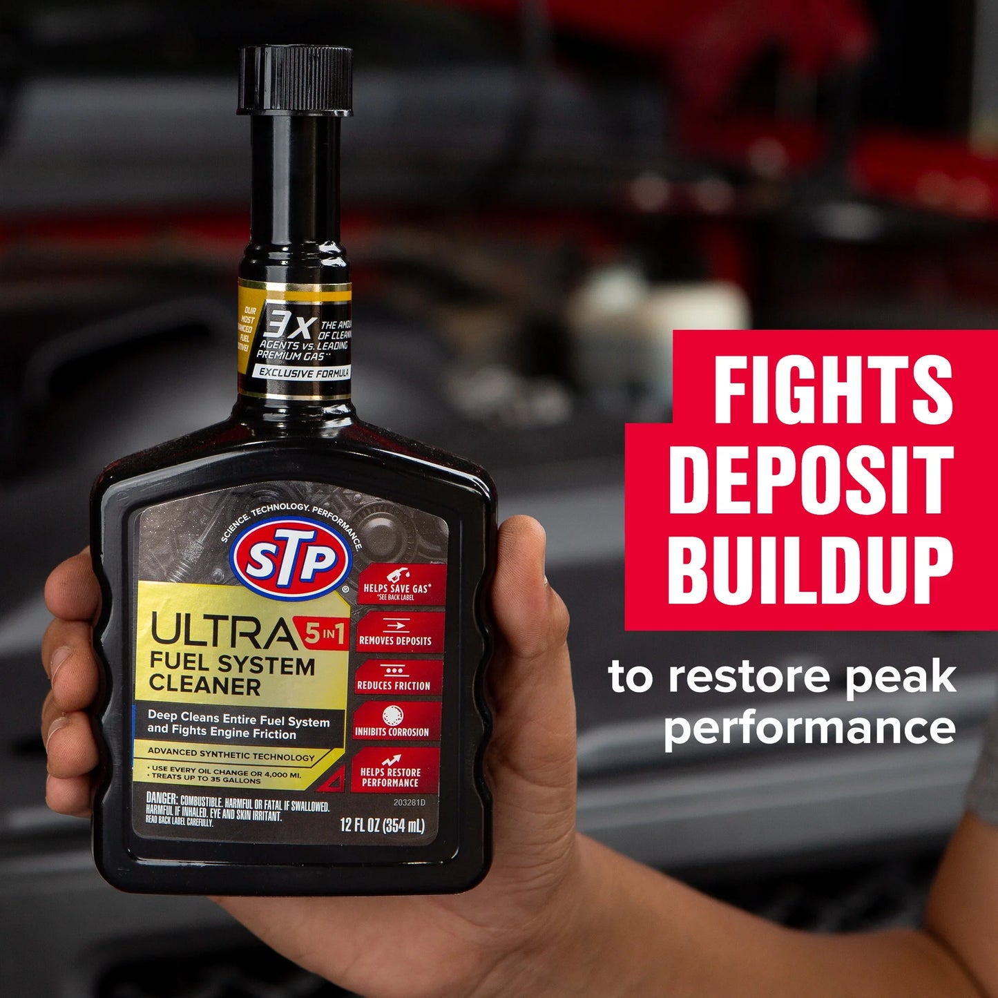STP (R) Ultra 5 in 1 Fuel System Cleaner - 12 OZ