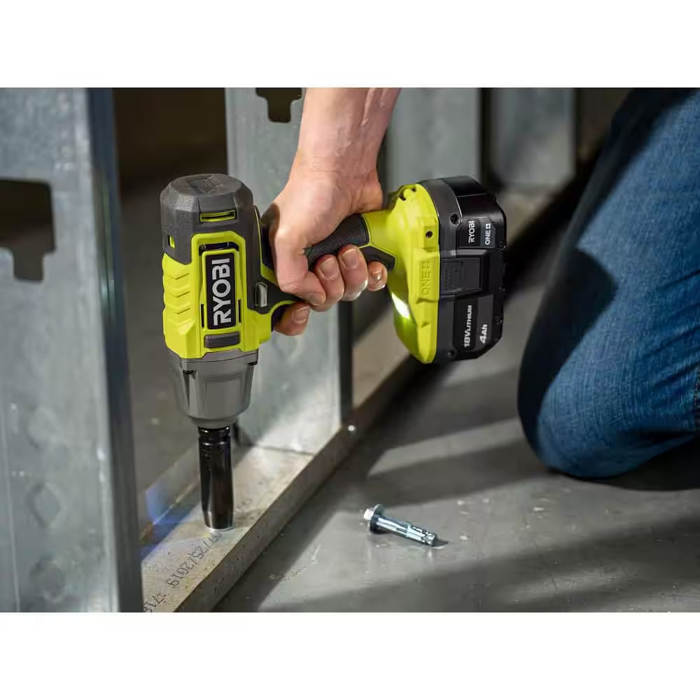 ONE+ 18V Cordless 1/2 In. Impact Wrench Kit with 4.0 Ah Battery and Charger