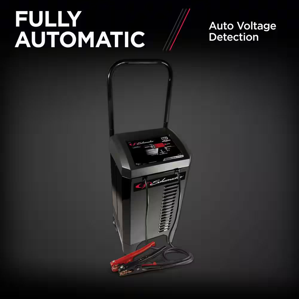 Automotive 6 Volt and 12 Volt 200 Amp Fully Automatic Wheeled Jump Starter and Battery Charger with 40 Amp Boost