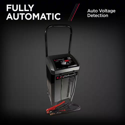 Automotive 6 Volt and 12 Volt 200 Amp Fully Automatic Wheeled Jump Starter and Battery Charger with 40 Amp Boost