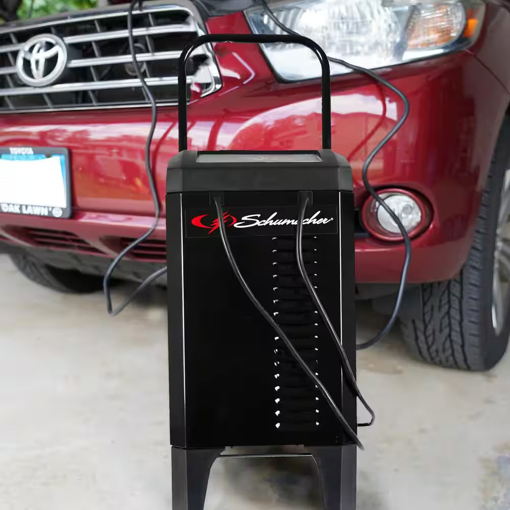 Automotive 6 Volt and 12 Volt 200 Amp Fully Automatic Wheeled Jump Starter and Battery Charger with 40 Amp Boost