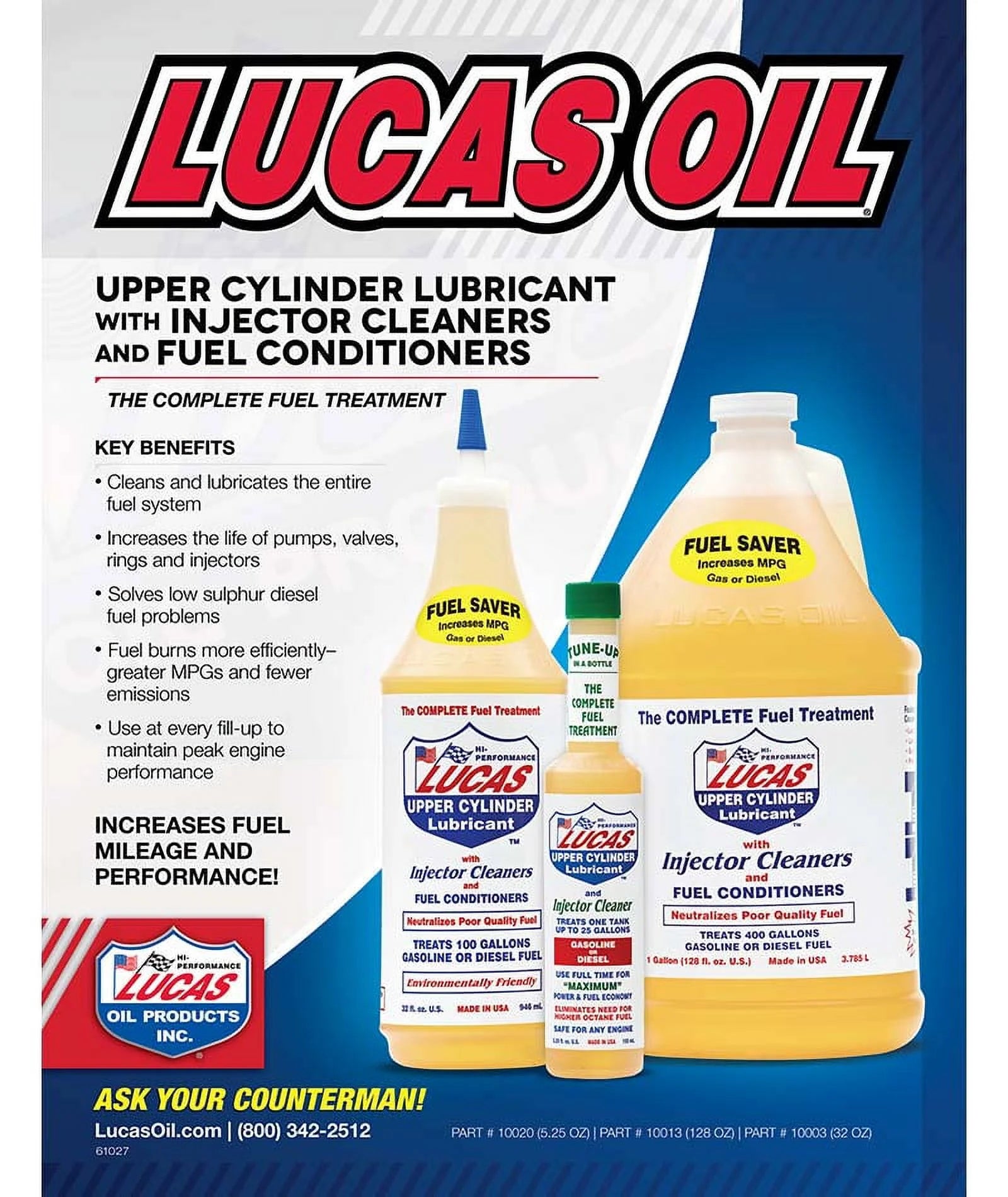 Lucas Oil 10013 Fuel Treatment Gallon 7.5 Pound