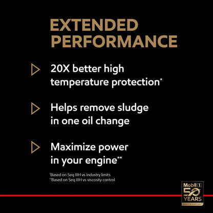 Mobil 1 Extended Performance Full Synthetic Motor Oil 5W-30, 1 Quart