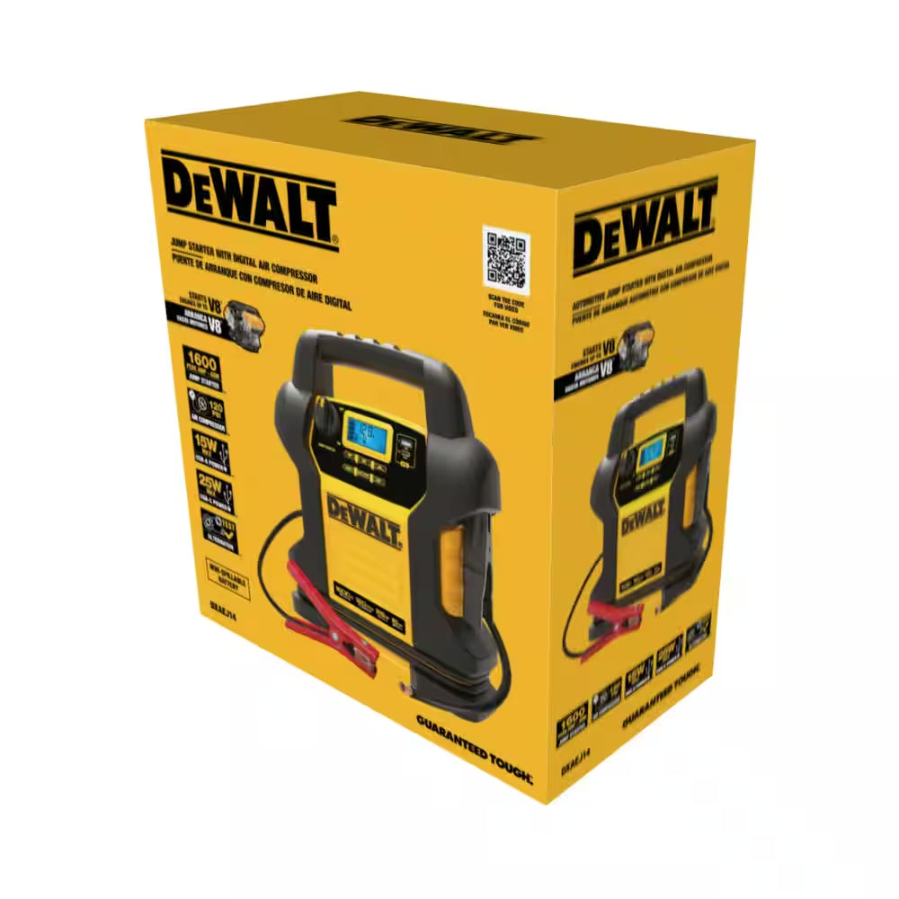 1600 Peak Amp Jump Starter with Digital Compressor and USB Power Bank