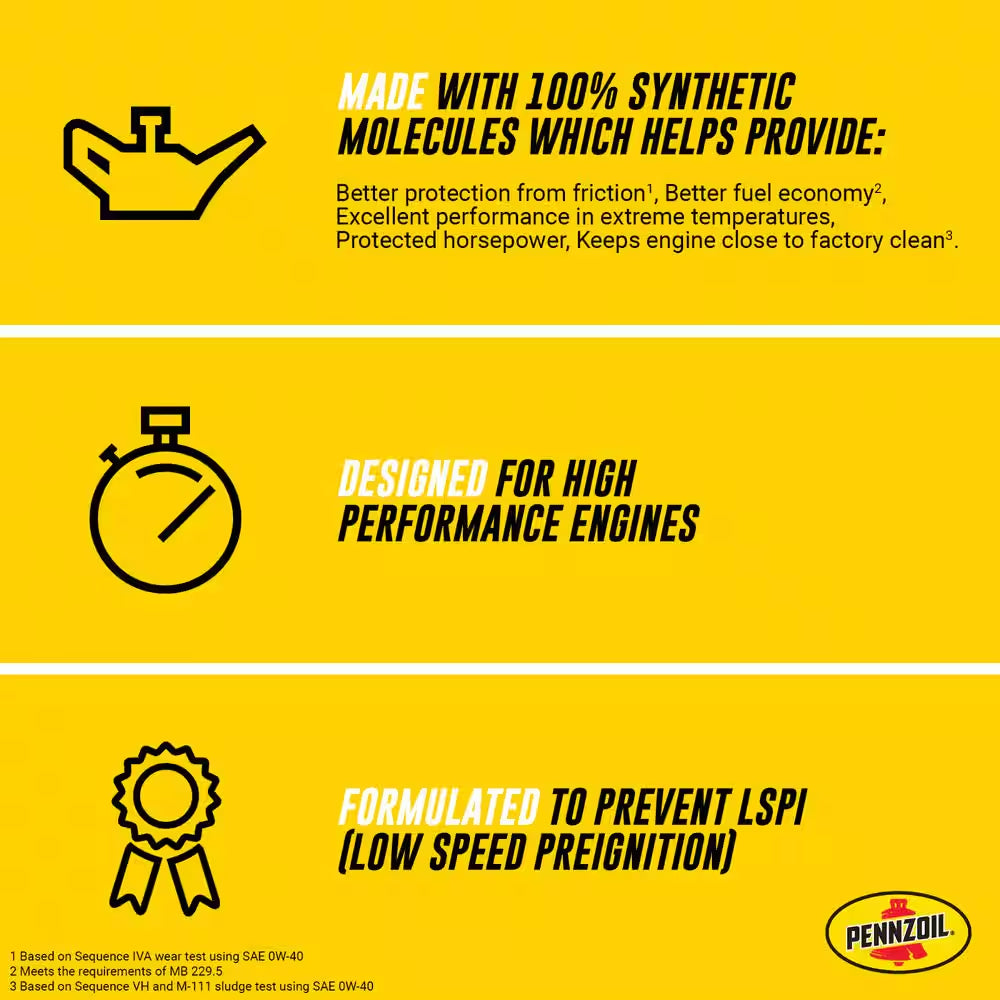 Platinum High Mileage SAE 5W-30 Full Synthetic Motor Oil 5 Qt.