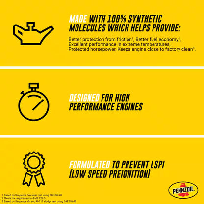 Platinum High Mileage SAE 5W-30 Full Synthetic Motor Oil 5 Qt.