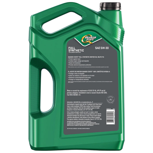 Quaker State Full Synthetic 5W-30 Motor Oil, 5-Quart
