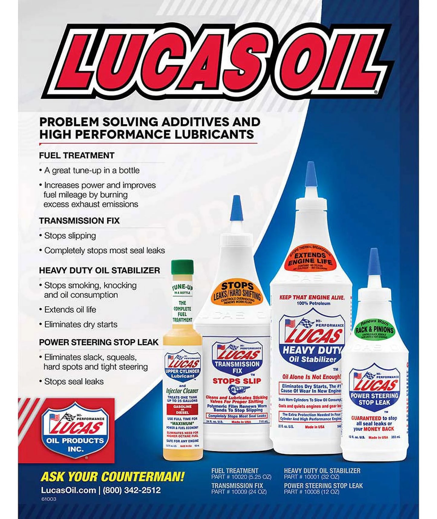 Lucas 10009 Transmission Fix Automotive Performance Additive 24 Ounce - Stops Transmission Slips