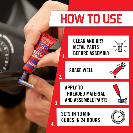 Threadlocker242, Medium-Strength Glue and Bolt Adhesive, Blue