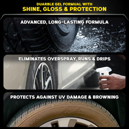 Meguiar'S G7516 Endurance Tire Gel, Premium Tire Gel for a Lasting Glossy Shine - 16 Oz Bottle, PURPLE E11