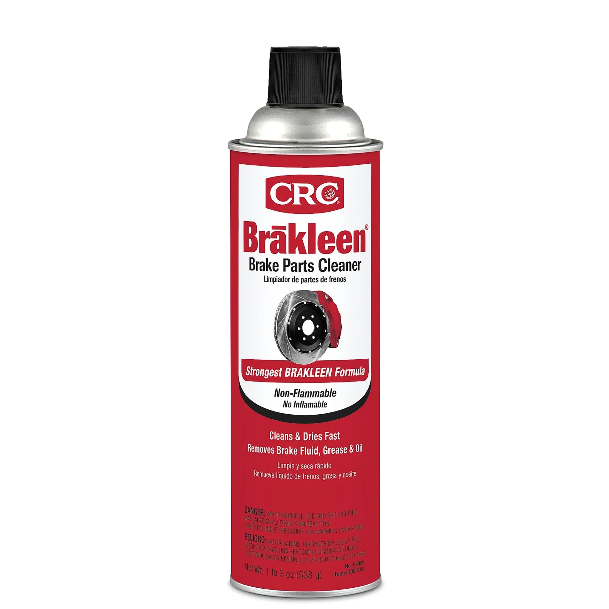 CRC 05089 Brakleen Non-Flammable Brake Parts Cleaner - 19 Oz. - Ideal for Cars, Trucks, & Motorcycles - Safe for All Brake Parts