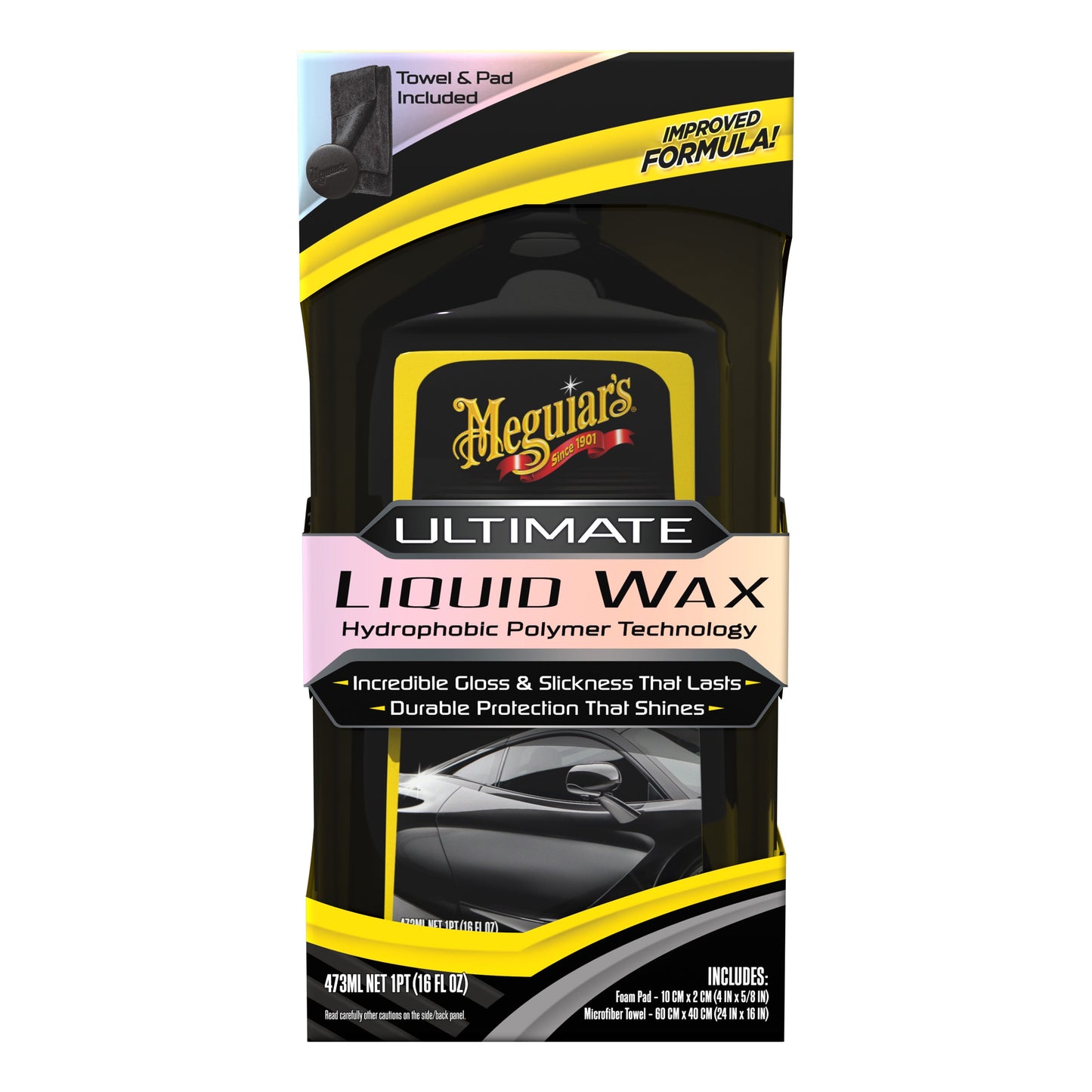 Meguiar'S Ultimate Liquid Wax Long-Lasting Easy to Use Synthetic Wax, G210516, 16 Oz