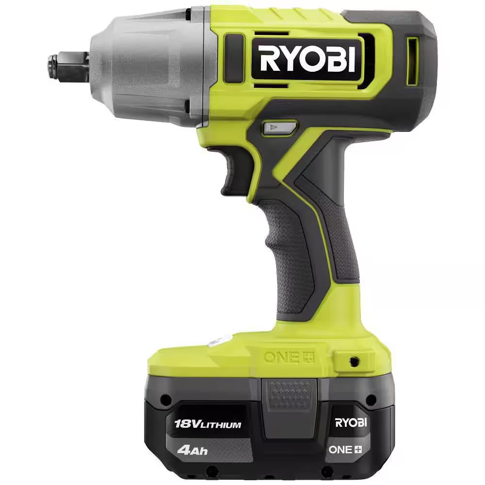 ONE+ 18V Cordless 1/2 In. Impact Wrench Kit with 4.0 Ah Battery and Charger