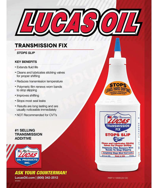 Lucas 10009 Transmission Fix Automotive Performance Additive 24 Ounce - Stops Transmission Slips