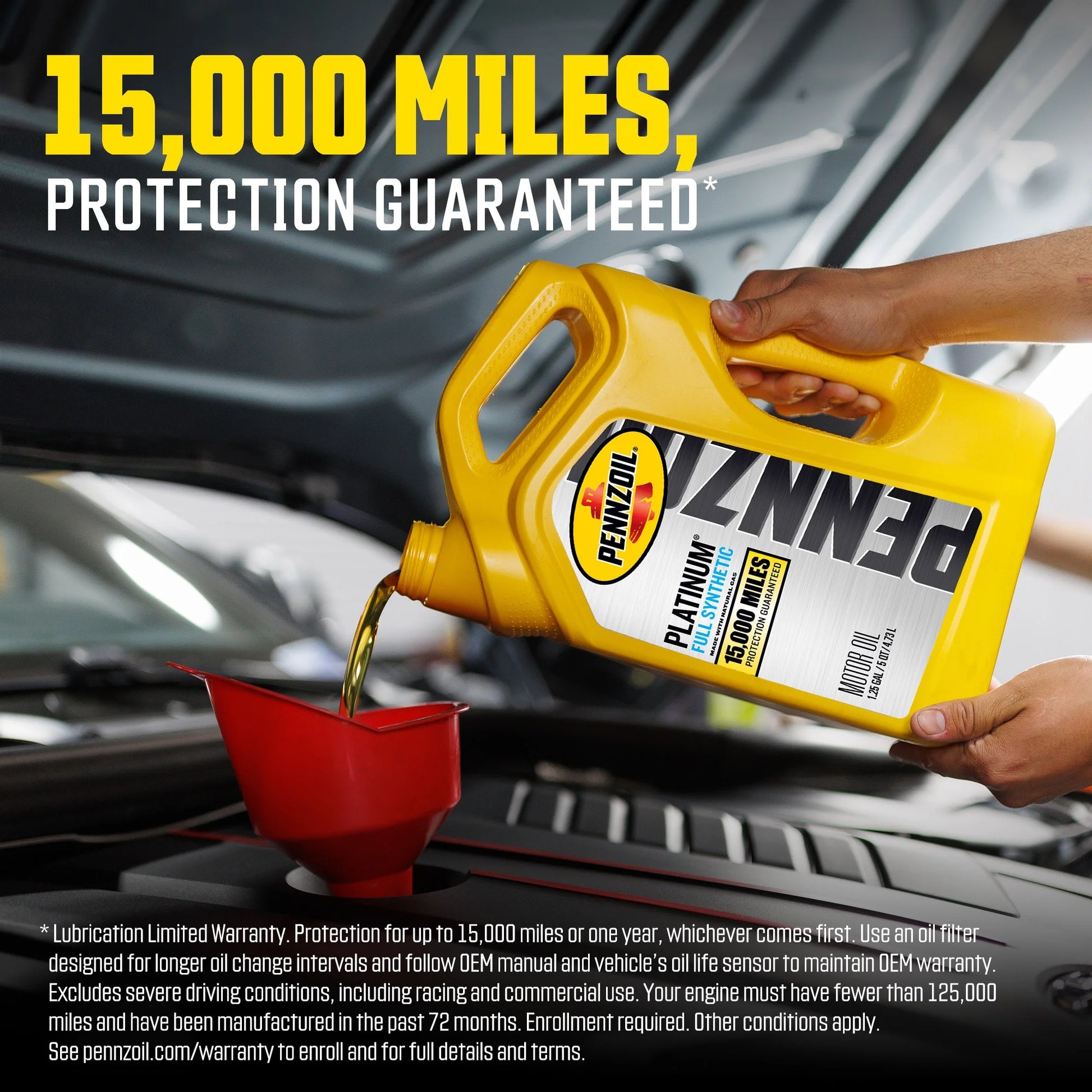 Pennzoil Platinum Full Synthetic 5W-30 Motor Oil, 5 Quart