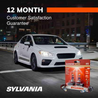 Sylvania H11 Silverstar ULTRA Halogen Headlight Bulb, 2 Pack, Compatible with Multiple Cars