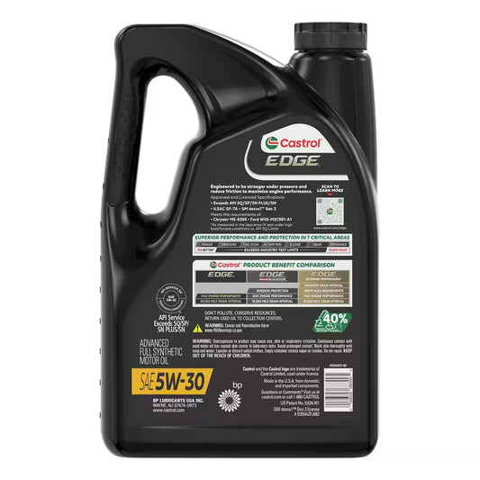 EDGE 5W-30 Advanced Full Synthetic Motor Oil, 5-Qt.