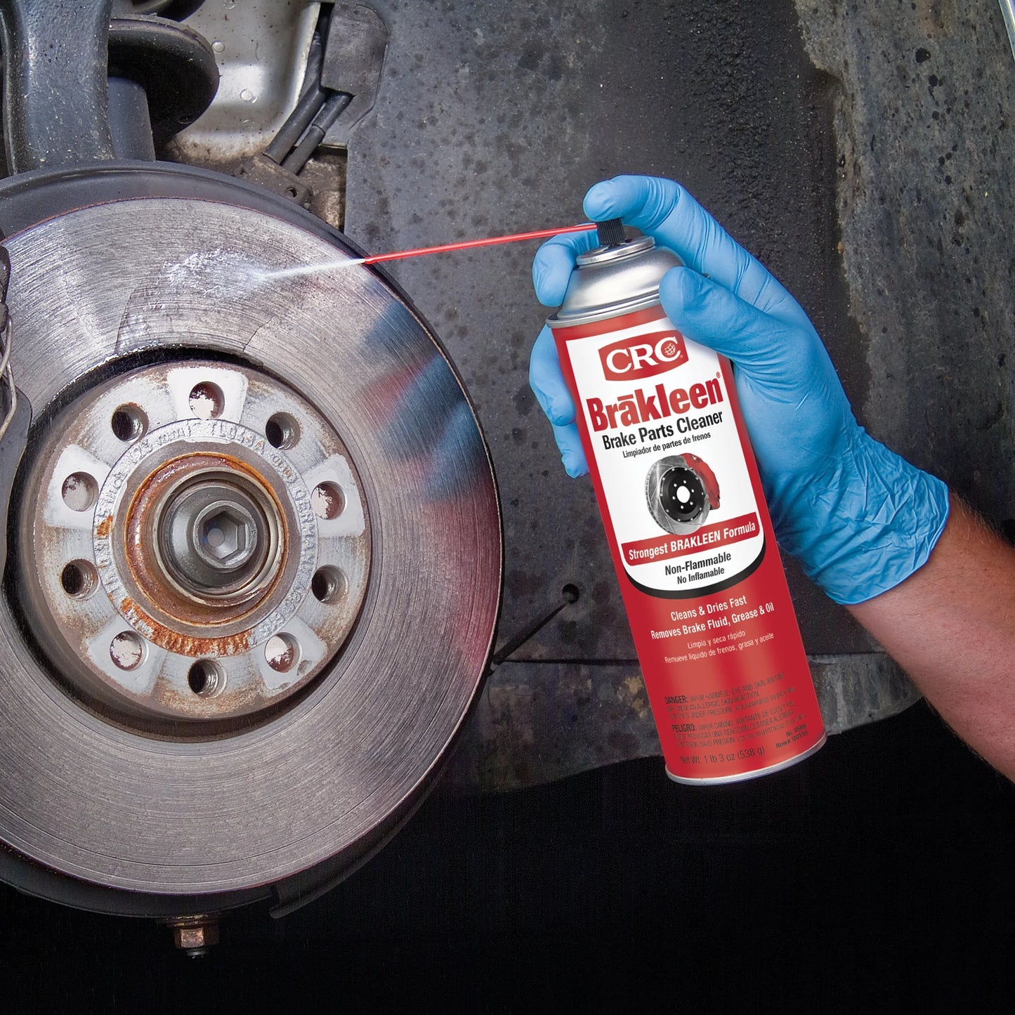 CRC 05089 Brakleen Non-Flammable Brake Parts Cleaner - 19 Oz. - Ideal for Cars, Trucks, & Motorcycles - Safe for All Brake Parts