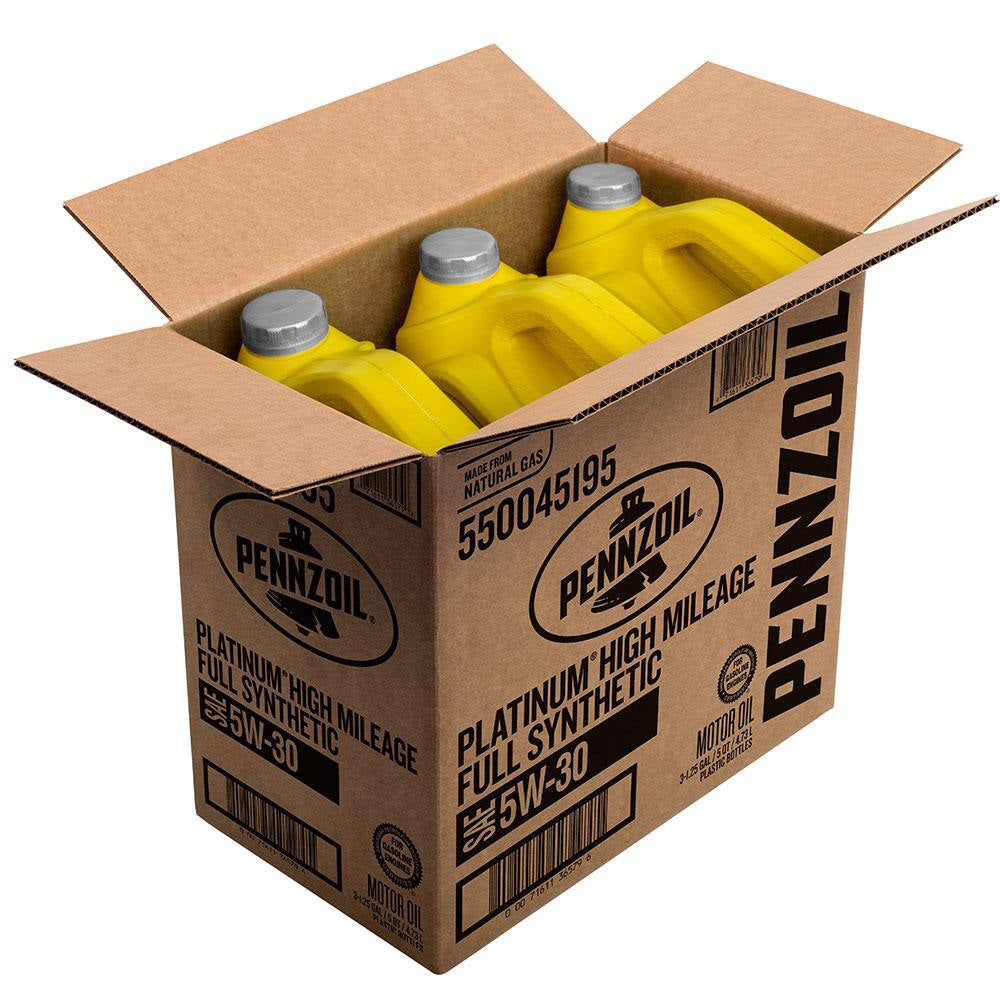 Platinum High Mileage SAE 5W-30 Full Synthetic Motor Oil 5 Qt.