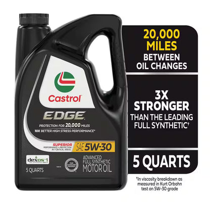 EDGE 5W-30 Advanced Full Synthetic Motor Oil, 5-Qt.