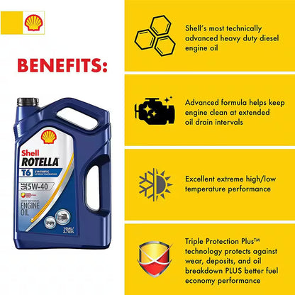 T6 Full Synthetic SAE 5W-40 Diesel Motor Oil 1 Gal.