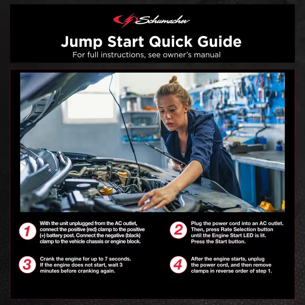 Automotive 6 Volt and 12 Volt 200 Amp Fully Automatic Wheeled Jump Starter and Battery Charger with 40 Amp Boost