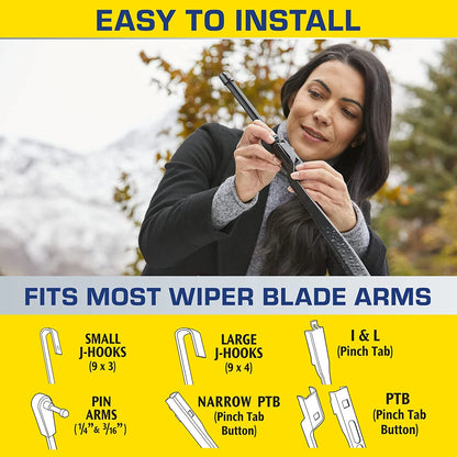 Rain-X Latitude Water Repellency Wiper Blade, 22" 2 Pack - 810165