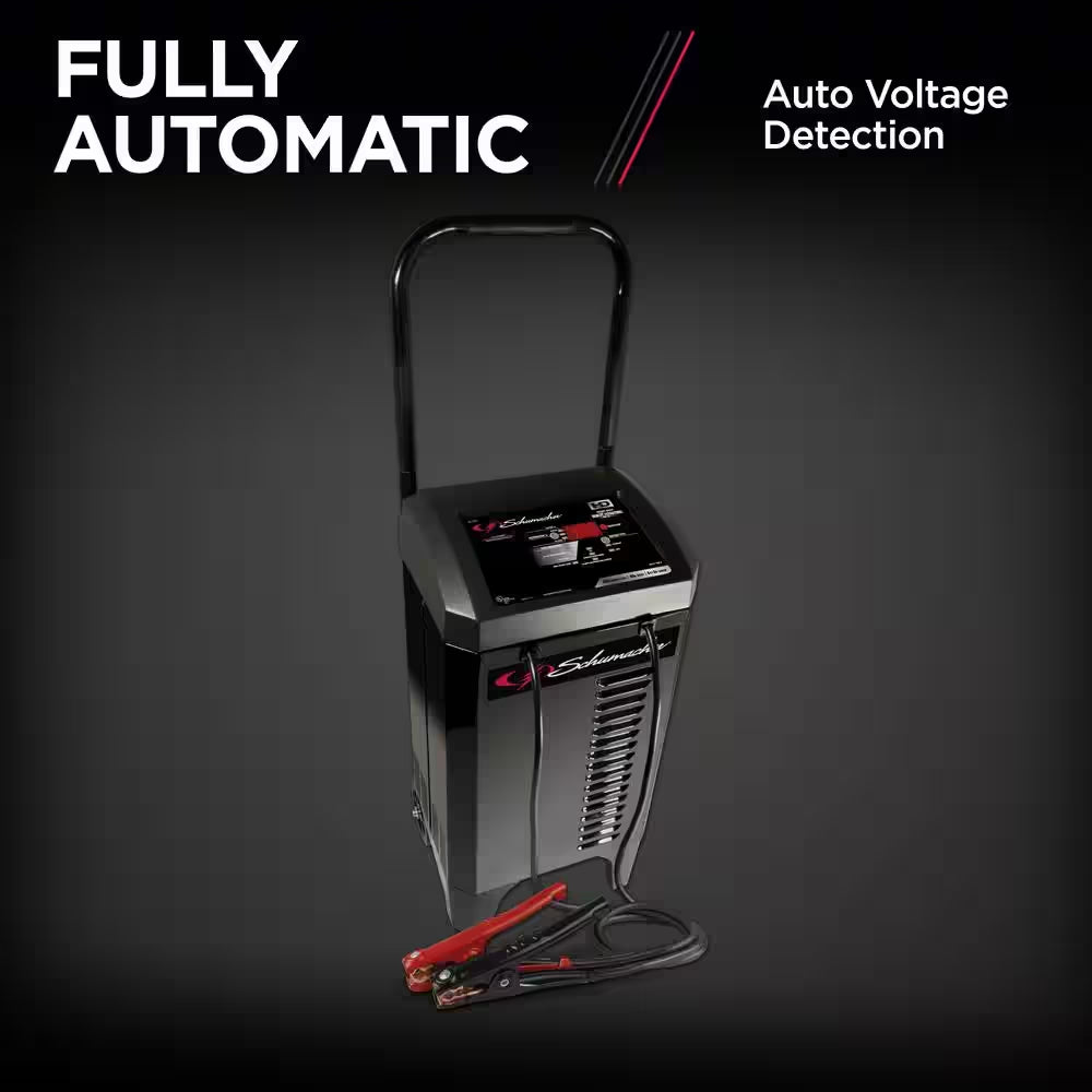 Automotive 6 Volt and 12 Volt 200 Amp Fully Automatic Wheeled Jump Starter and Battery Charger with 40 Amp Boost
