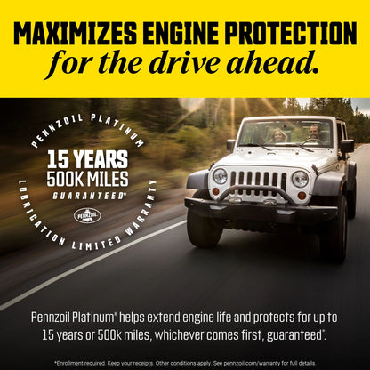 Pennzoil Platinum Full Synthetic 5W-30 Motor Oil, 5 Quart