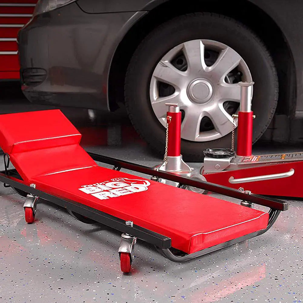 300 Lbs. 40 In. L Rolling Mechanic Shop Creeper with Adjustable Headrest