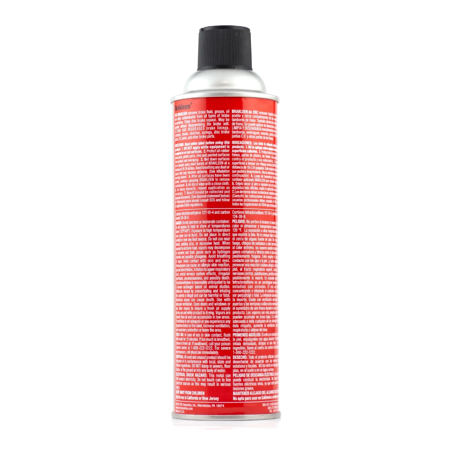 CRC 05089 Brakleen Non-Flammable Brake Parts Cleaner - 19 Oz. - Ideal for Cars, Trucks, & Motorcycles - Safe for All Brake Parts