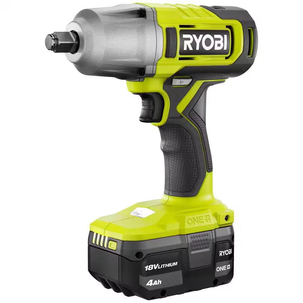 ONE+ 18V Cordless 1/2 In. Impact Wrench Kit with 4.0 Ah Battery and Charger