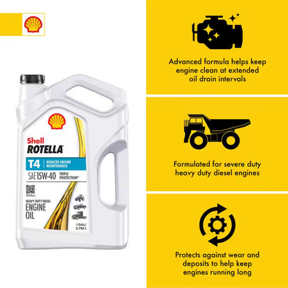T4 Triple Protection SAE 15W-40 Diesel Motor Oil 1 Gal.