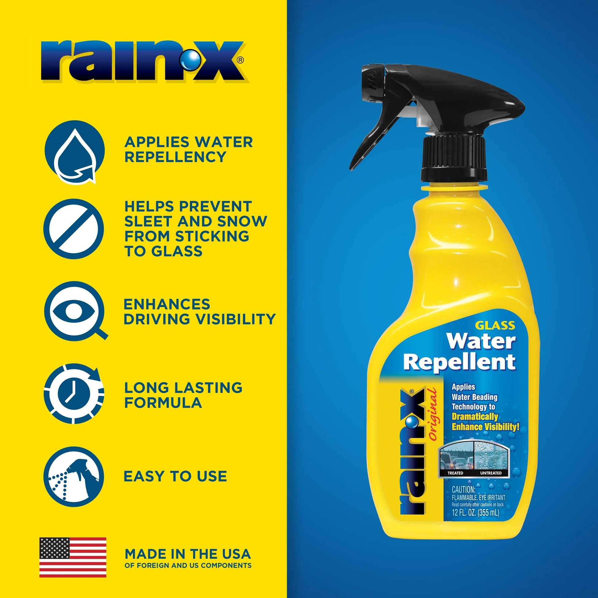 Rain-X Glass Water Repellent Original Treatment, 12 Oz - 630045W