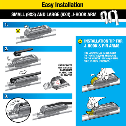 Rain-X Latitude Water Repellency Wiper Blade, 22" 2 Pack - 810165