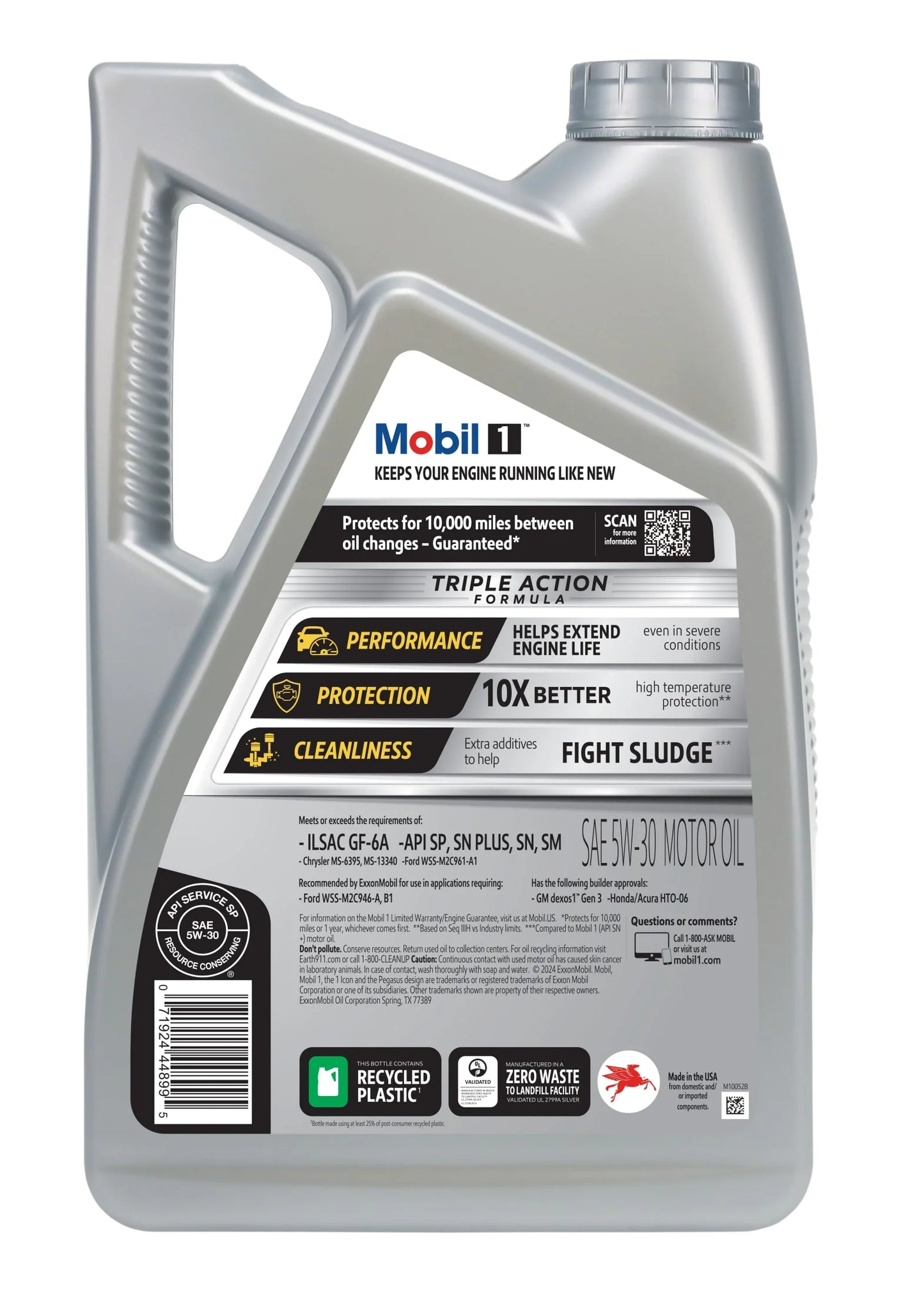 Mobil 1 Advanced Full Synthetic Motor Oil 5W-30, 5 Quart