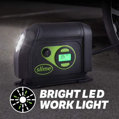 Slime 12V Digital Tire Inflator, Inflates a Standard Mid-Sized Car Tire in 6 Minutes - 40051W