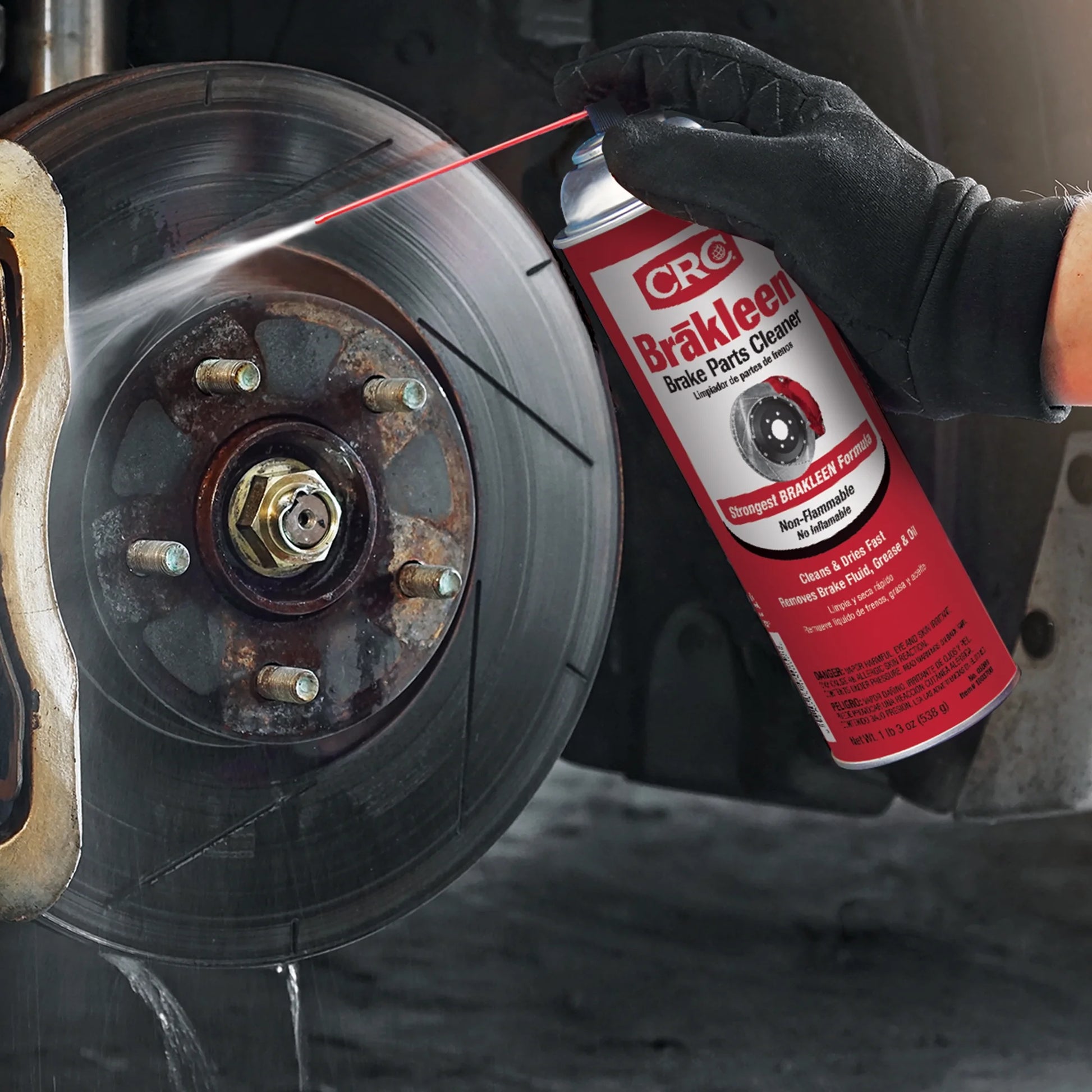 CRC 05089 Brakleen Non-Flammable Brake Parts Cleaner - 19 Oz. - Ideal for Cars, Trucks, & Motorcycles - Safe for All Brake Parts
