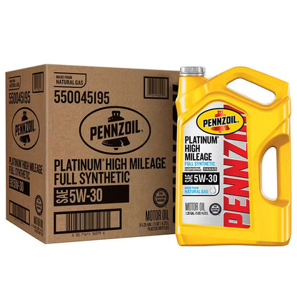 Platinum High Mileage SAE 5W-30 Full Synthetic Motor Oil 5 Qt.