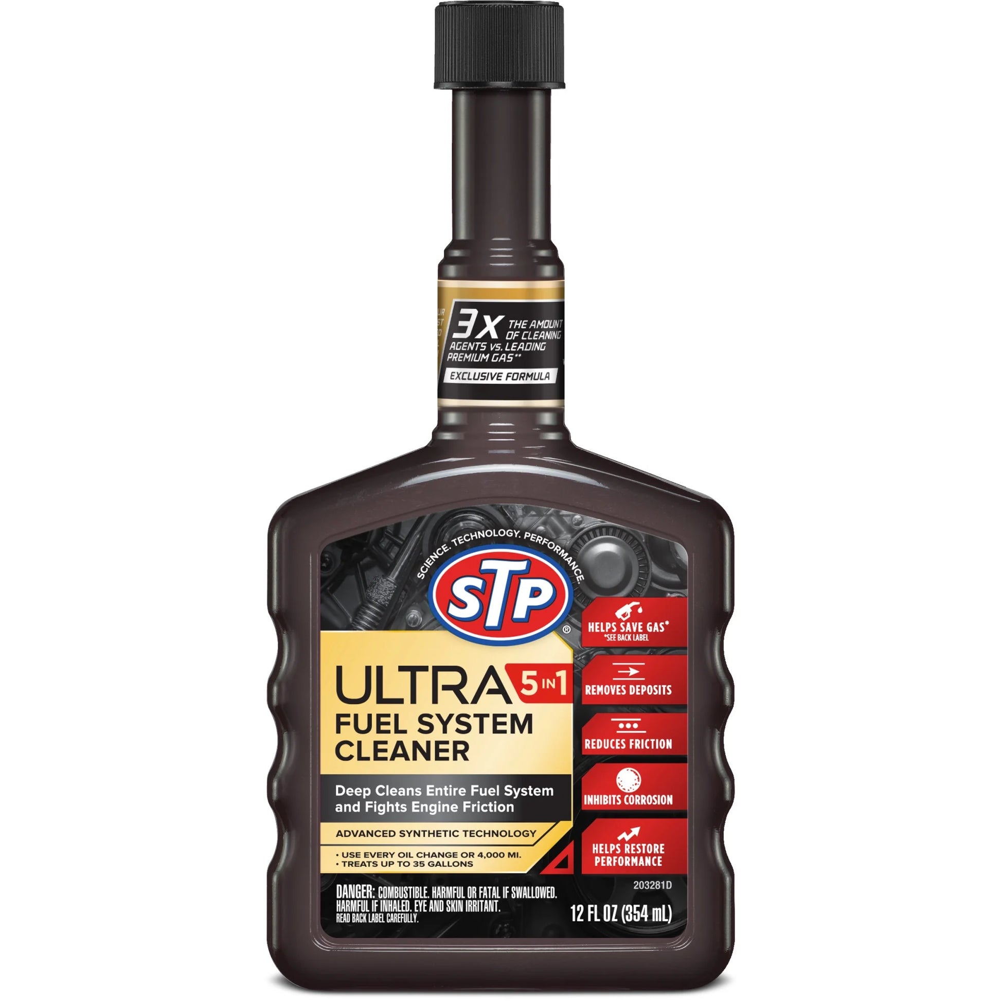 STP (R) Ultra 5 in 1 Fuel System Cleaner - 12 OZ