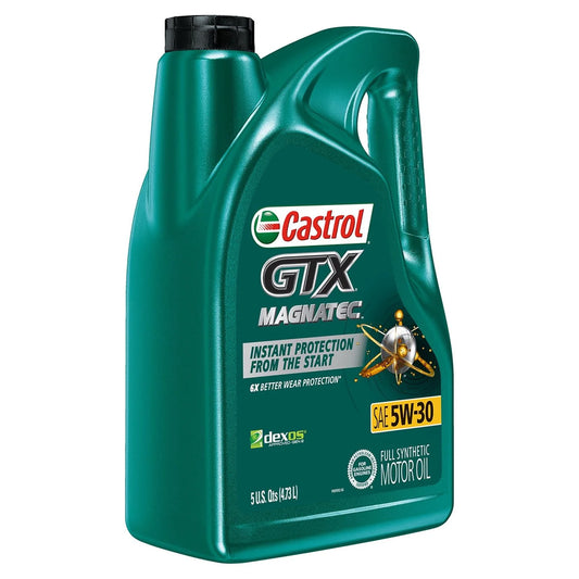Castrol GTX MAGNATEC 5W-30 Full Synthetic Motor Oil, 5 Quarts